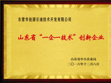 山東省“一企一技術(shù)”創(chuàng)新企業(yè)